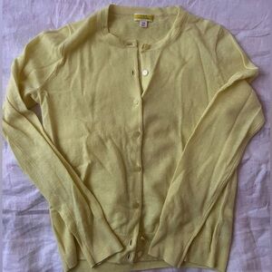 J. Crew Light Yellow Cashmere Sweater